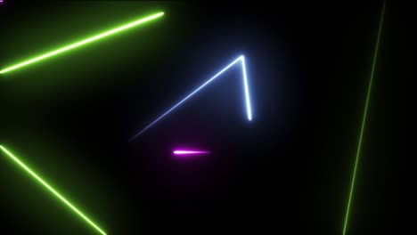 animación con bucle infinito 4k. rayo láser de neón.