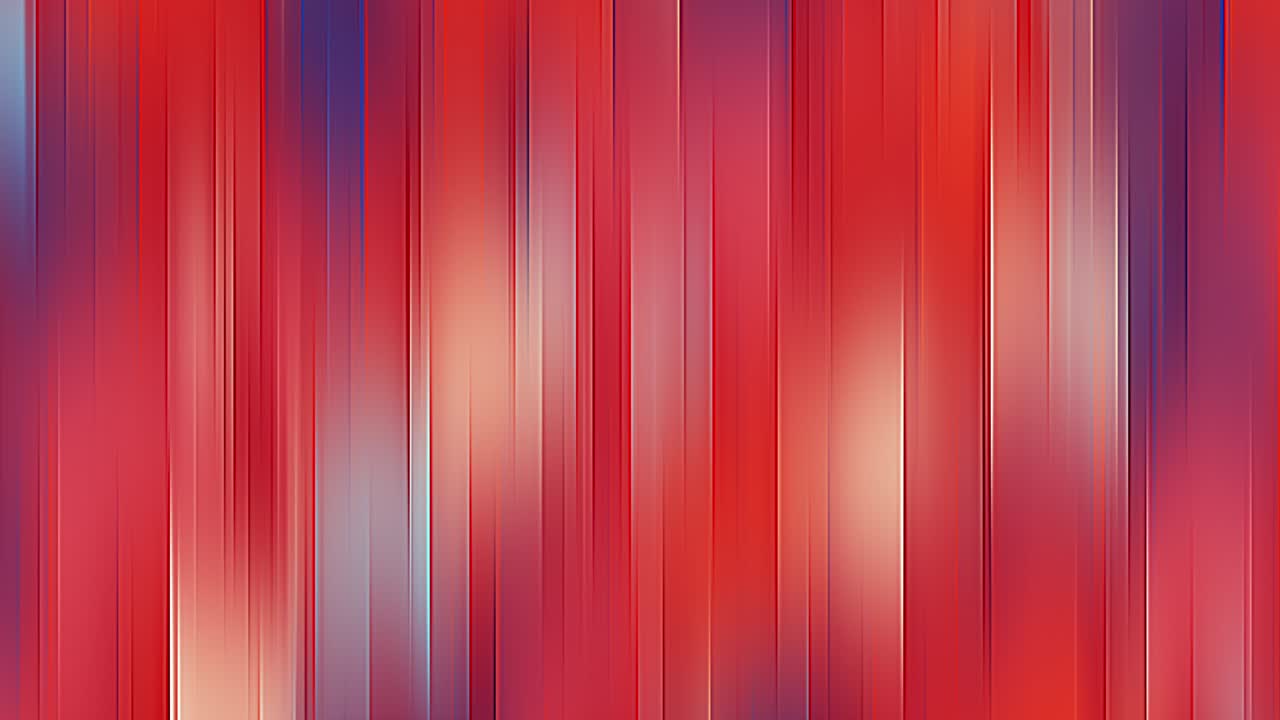 Gradient red blue vertical lines moving. 4k 3D Animation seamless looping. Striped background. Abstract colorful blurred light streaks effect for VJ loop. Artistic Neon Glowing Vertical lines motion.