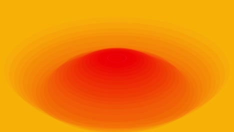 capas de círculos graduales ondulan arriba y abajo. animación de formas abstractas. un fondo de imaginación y creatividad. el color es rojo y naranja. tiro lateral.