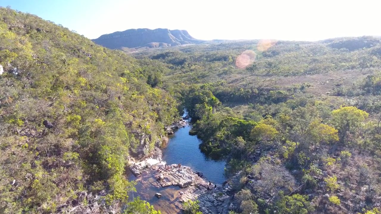 Imagens Aéreas Pacíficas de Drone da Chapada dos Veadeiros, Alto Paraíso de Goiás, Brasil