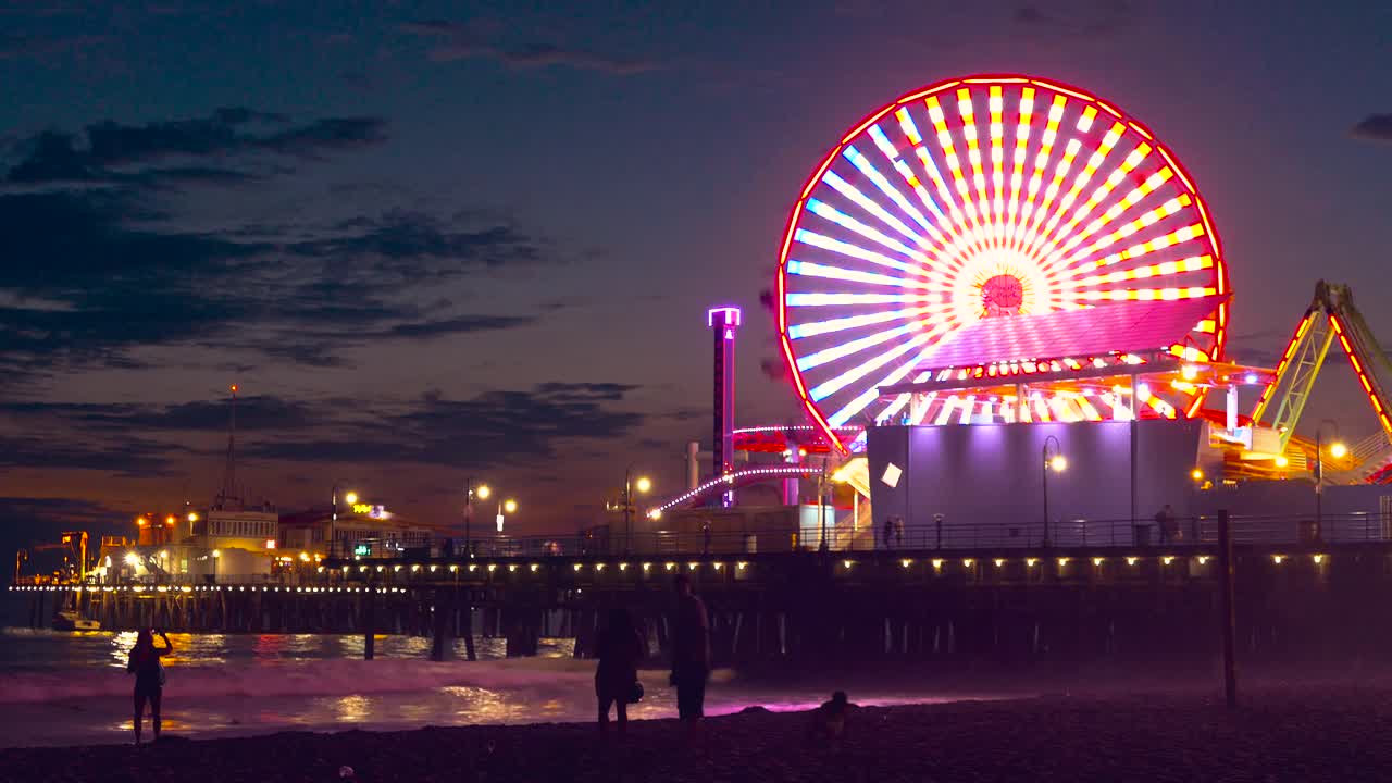 Santa Monica Pier at Night