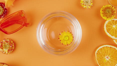 orange and yellow floral still life