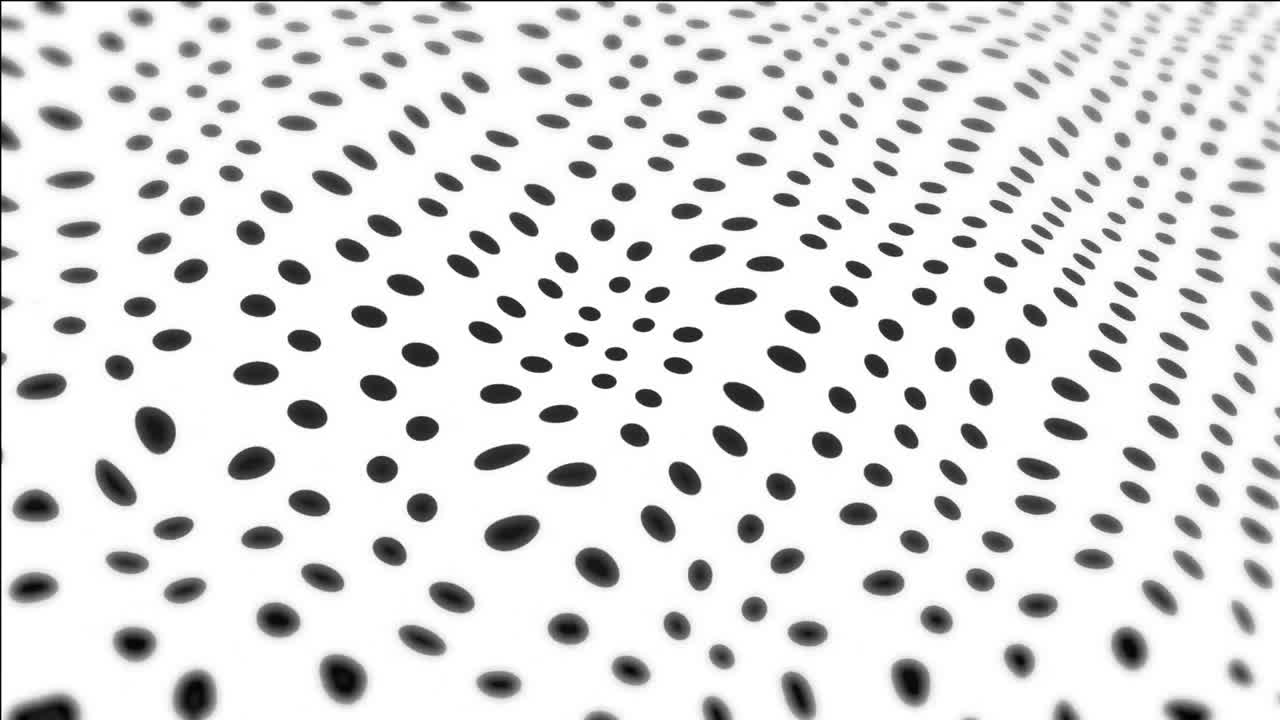 Animation of vibes text over white background with black spots