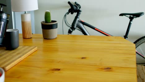 man preparing coffee at home 4k