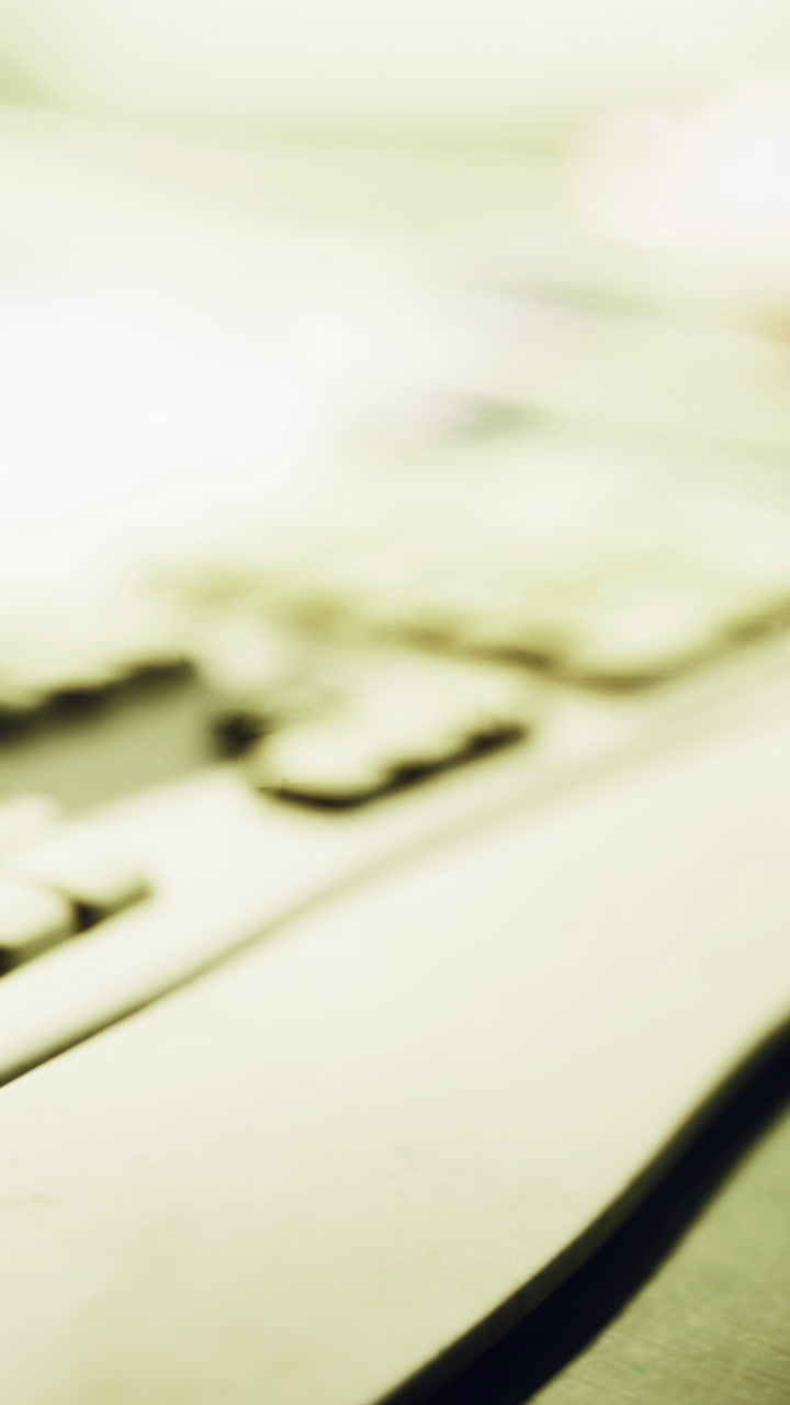 Close up of a keyboard with soft lighting creating a calming atmosphere