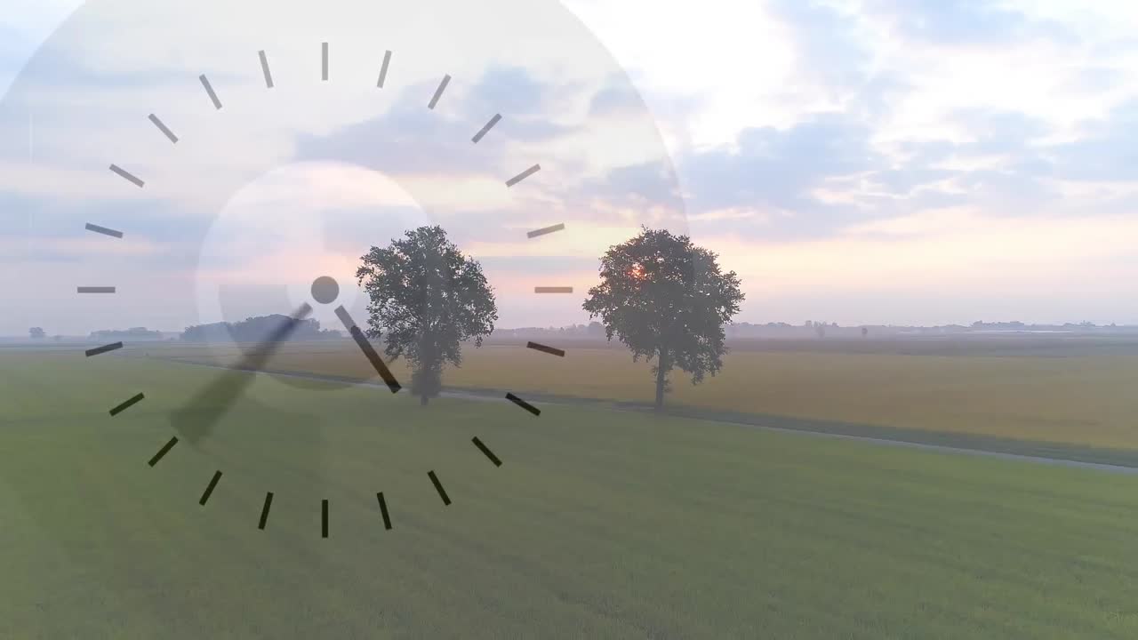 빨리 달리는 시계 를 가진 잔디 ⁇