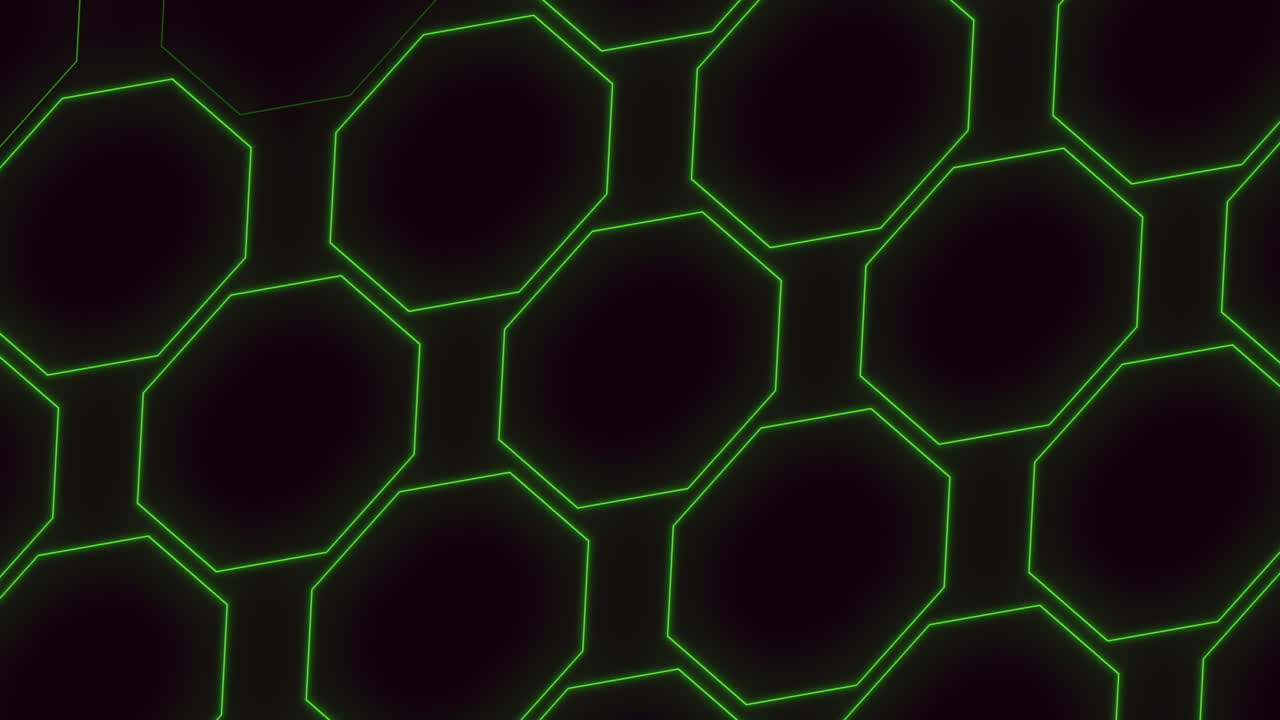 abstrakt neon- og lasergrøn hexagonmønster