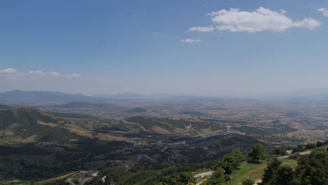 an aerial view of the livadi village located at mount olympus