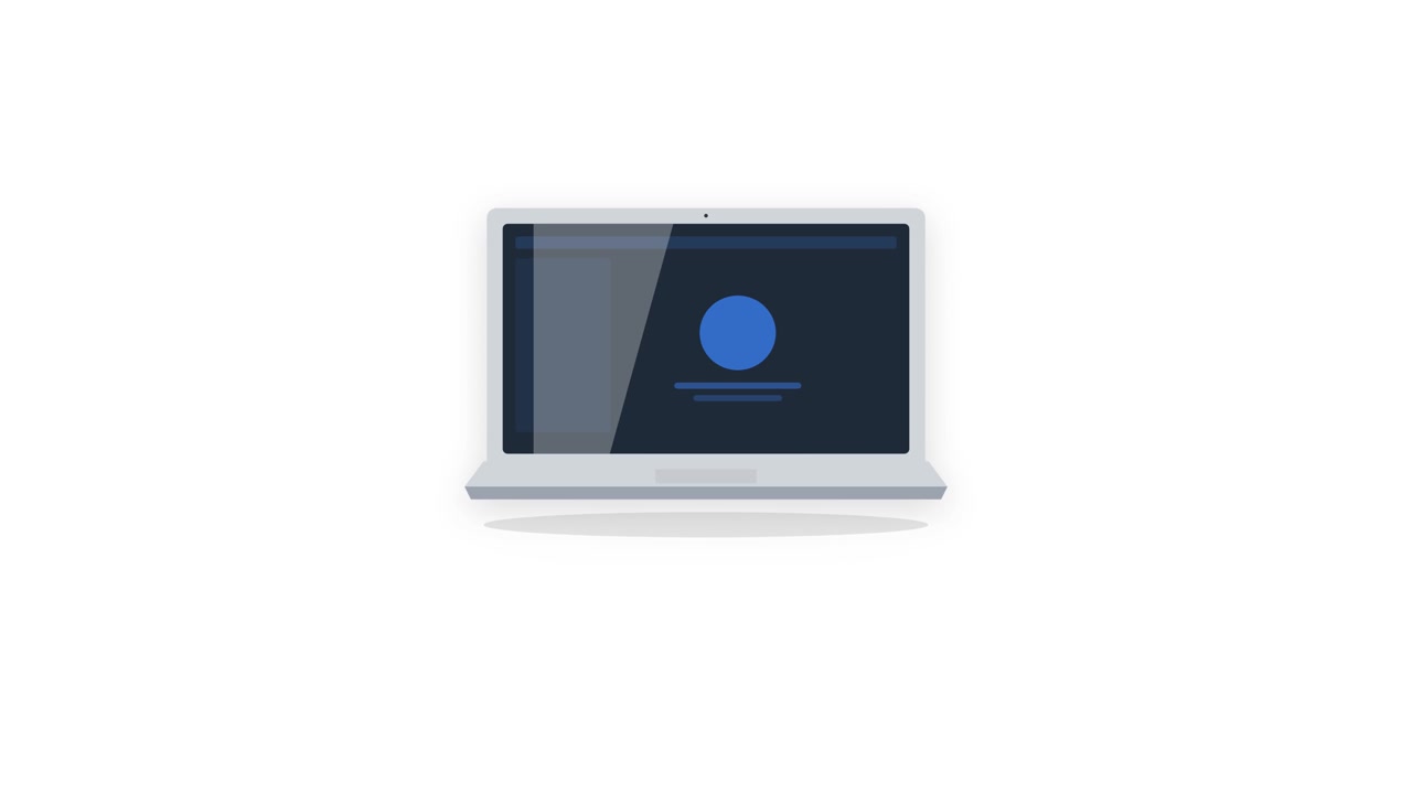 Animation of a Laptop Opening and Closing on a White Background