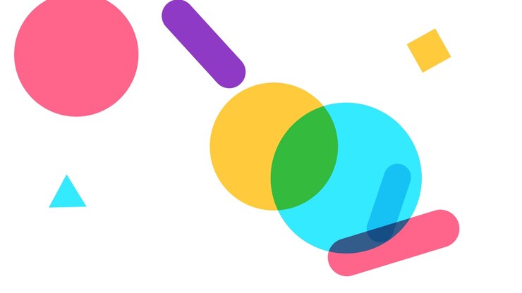 Abstract Motion Graphics with Colorful Geometric Shapes