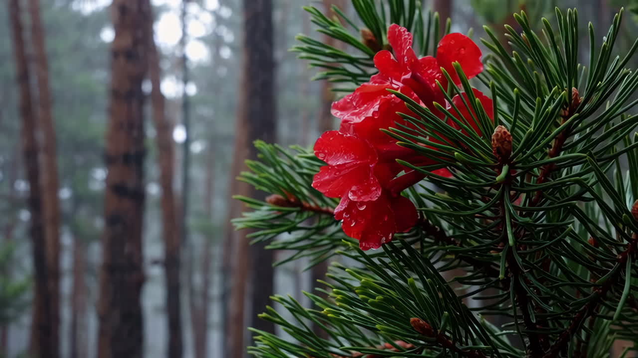 안개 숲 속 의 은 꽃