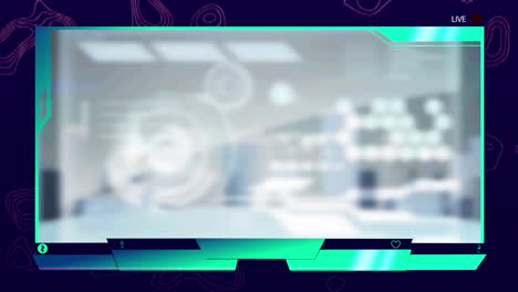 animación de la pantalla de chat en vivo a través de la red de conexiones