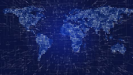 global network business connection hitech hud circles world map point and line composition hologram