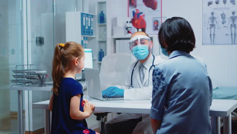 pediatrician explaining the treatment