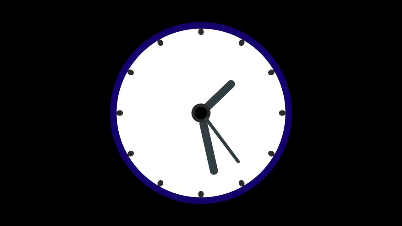 animación de lapso de tiempo moderno reloj de pared video de animación