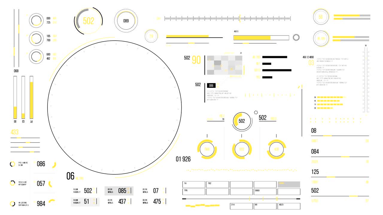 Futuristic user interface with HUD and infographic elements.