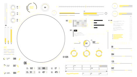 futuristic user interface with hud and infographic elements.