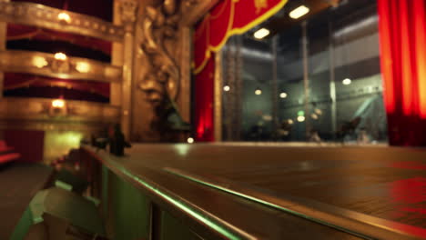 a view of a stage in an opera house