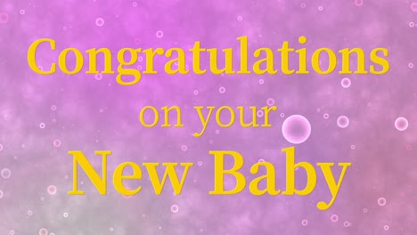 congratulations on your new baby message text animation motion graphics