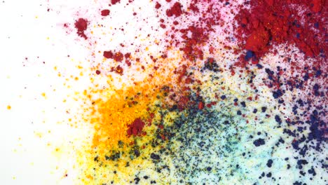 colorful powder explosion