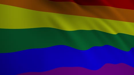 el arco iris de la bandera del orgullo lgbt ondeando en el viento. los movimientos sociales de lesbianas, gays, bisexuales y transgénero. el concepto de derechos de igualdad. animación de bucle 3d