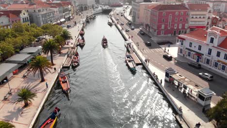 canal central de aveiro y alrededores, portugal