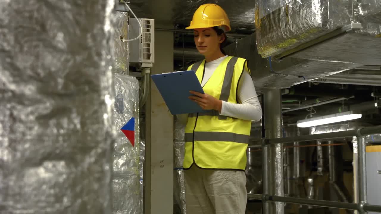 ingeniero trabajando en la sala de control de temperatura