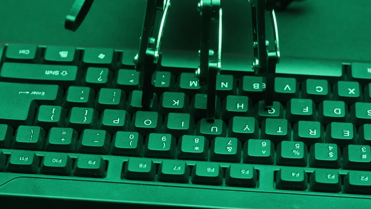 Robot Hand Typing on a Keyboard