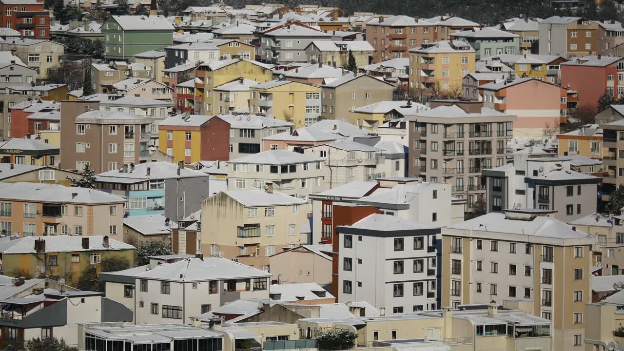 눈 인 도시 풍경