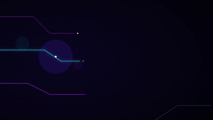 Abstract Digital Interface Animation with Glowing Lines and Circles