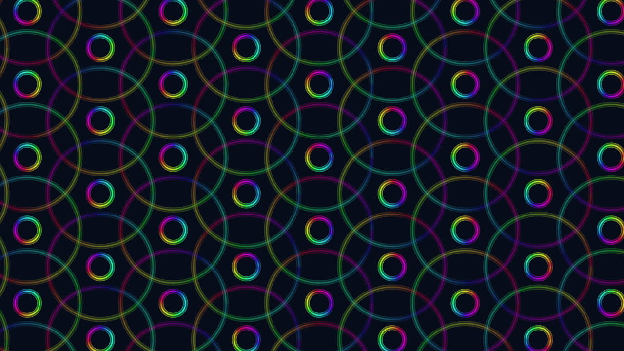 Colorful symmetry vibrant circles in a space-like arrangement