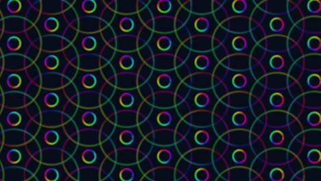 simetría colorida círculos vibrantes en un arreglo parecido al espacio