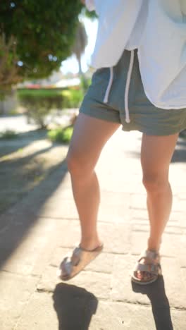 young woman in fashionable summer outfit