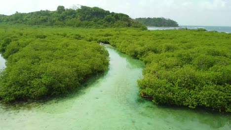 Swimming-at-natural-pool-in-panama