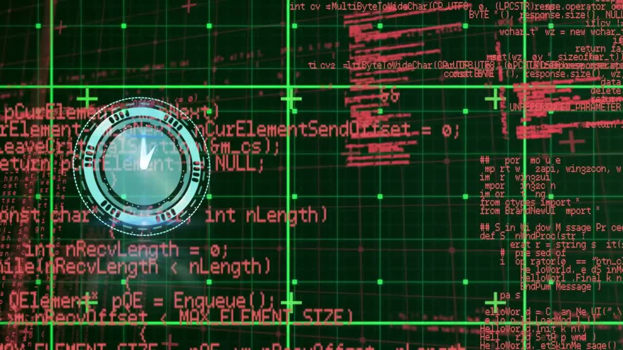 animación del tic-tac del reloj sobre el procesamiento de datos en la red