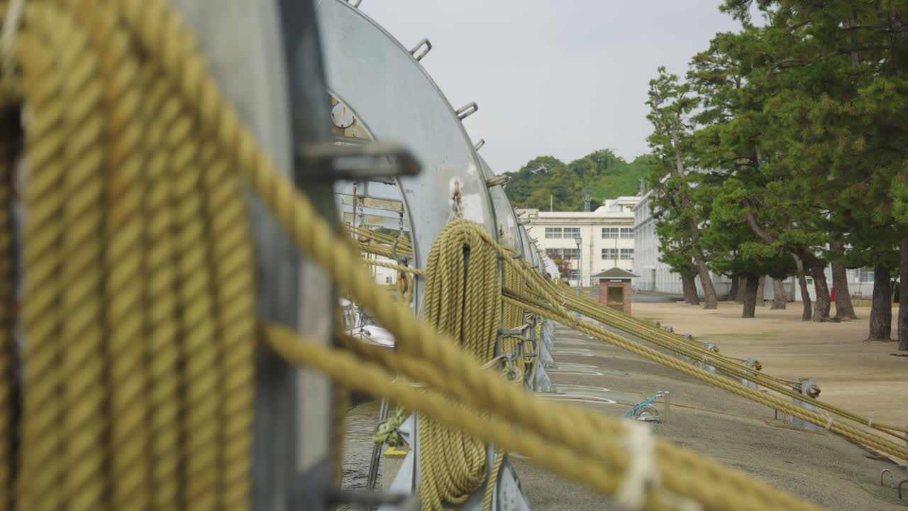 Rigging on Shore of Etajima Naval Academy in Hiroshima Bay, Japan