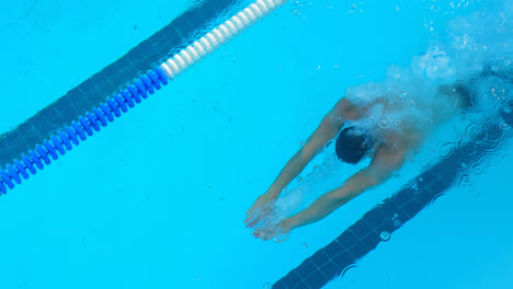 nadador masculino saltando a la piscina 4k