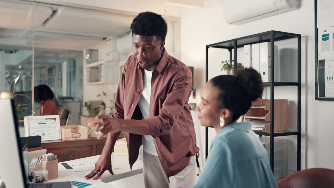 Business Meeting in a Modern Office
