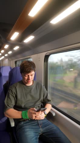 hombre en un tren