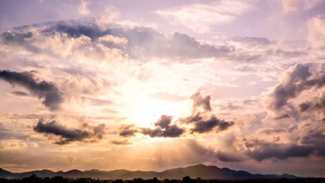 cloud sky time lapse , cloud moving and sun light 4k resolution video