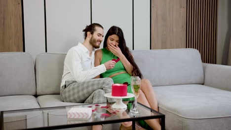 pareja romántica en el día de san valentín