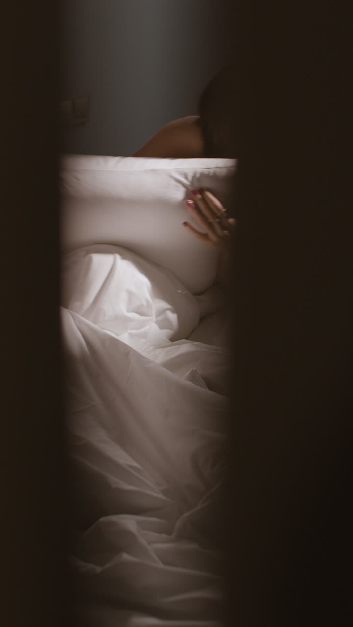 Hidden View of a Bed at Night