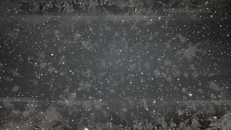 animation of falling snow over dark background