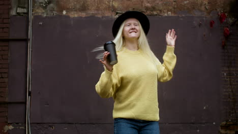 Happy-young-woman-on-the-street