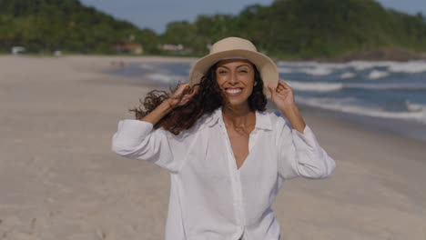 happy girl at the beach