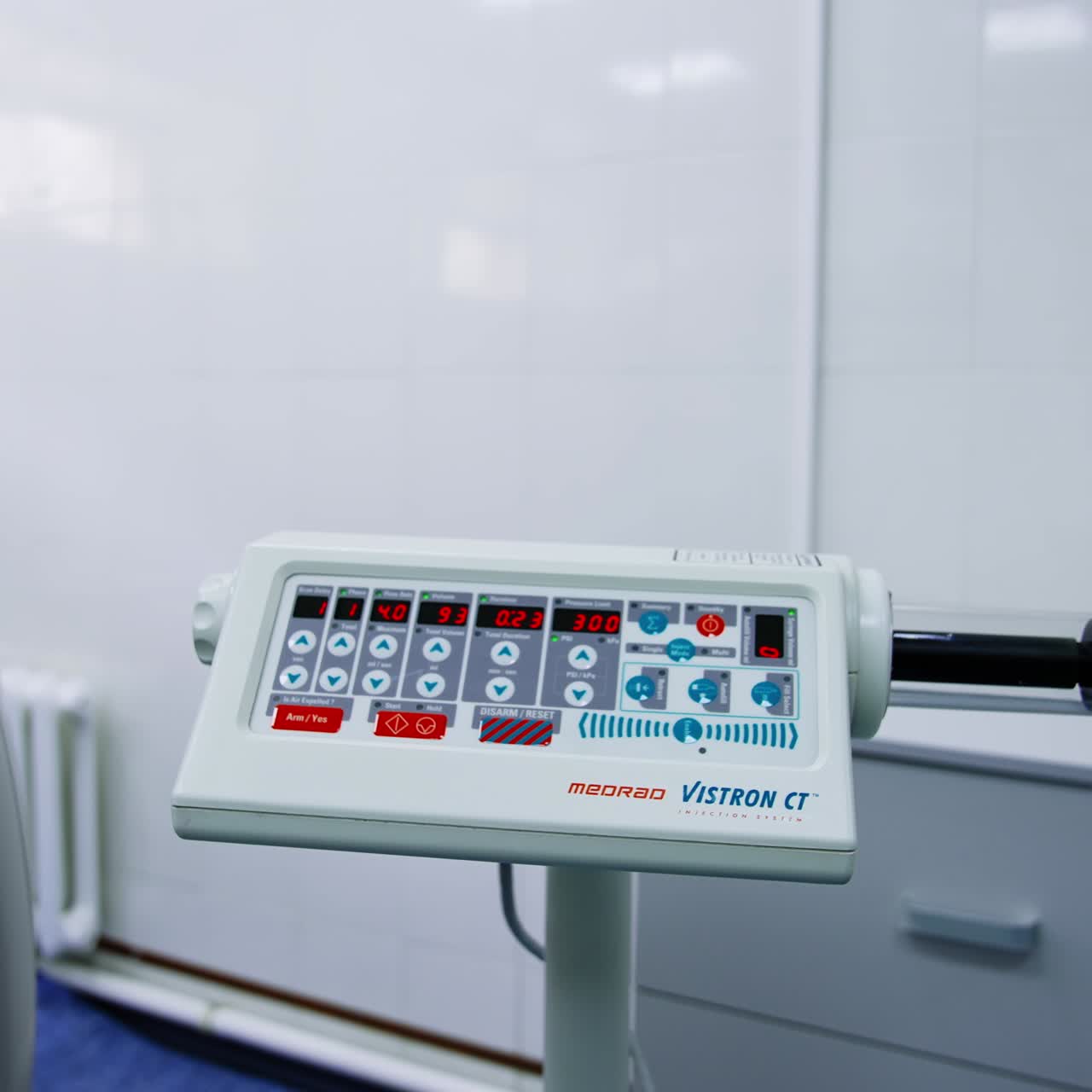 New technological equipment in modern science laboratory in hospital. Magnetic resonance imaging machine