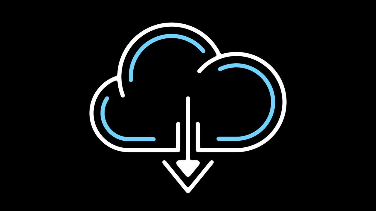 actualización de la animación del icono de la línea de nubes con alfa