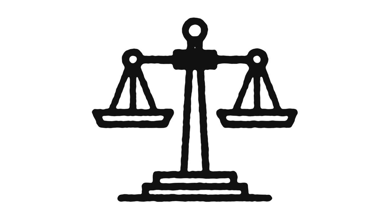 정의의 척도 아이콘 애니메이션 영상 & 알파 채널