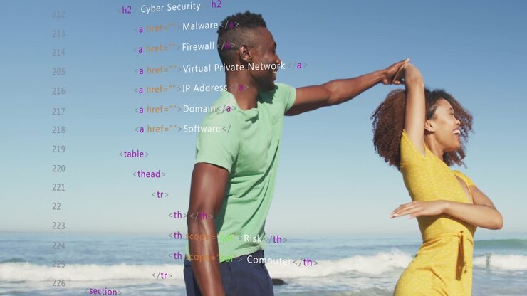 couple holding hands and initiating dip in shallow surf under clear sky celebrating travel romance