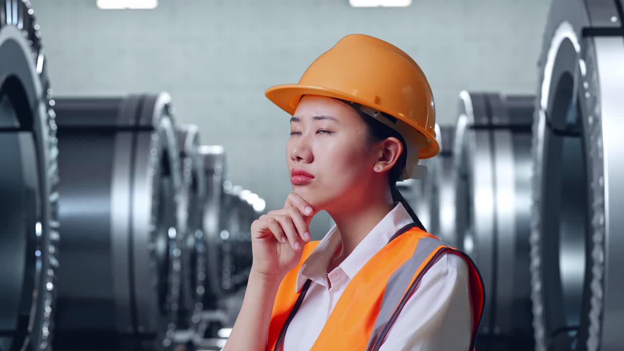 제조 시설에서 여성 엔지니어